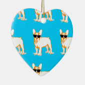 Frenchie Howlelu Keramik Ornament (Rechts)