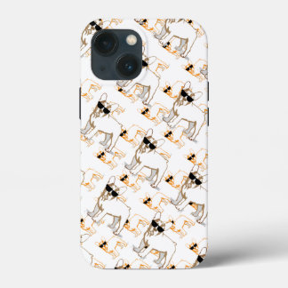 Frenchie Howlelu Orange Pattern Case-Mate iPhone Hülle