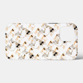 Frenchie Howlelu Orangenmuster Case-Mate iPhone Hülle (Rückseite (Horizontal))