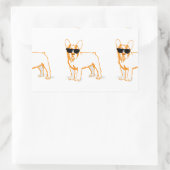 Frenchie Howlelu Rechteckiger Aufkleber (Tasche)