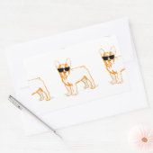 Frenchie Howlelu Rechteckiger Aufkleber (Umschlag)