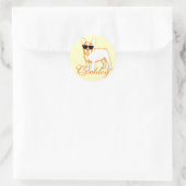 Frenchie Howlelu Runder Aufkleber (Tasche)