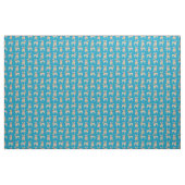 Frenchie Hund Aquamarin Stoff (Yard (91,4 cm))