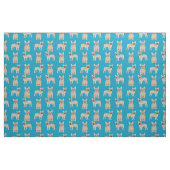 Frenchie Hund Aquamarin Stoff (Fat Quarter (45,7 x 55,9 cm))