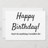 Frenchie Jailbird Happy Birthday Card (Rückseite)
