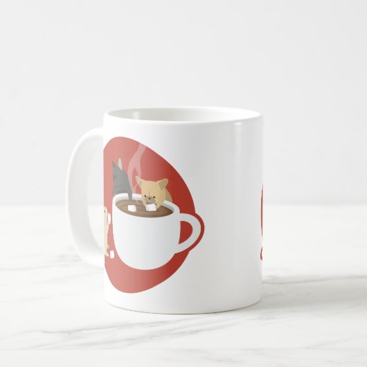 Frenchie Kakao Kaffeetasse (Vorderseite Links)