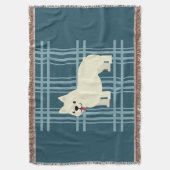 Frenchie Kariert Blue Decke (Vorderseite Vertikal)