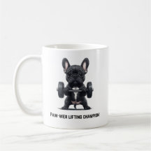 Frenchie-Kraftsportler-Tasse