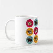 Frenchie Kreise - Blau, Gold u. Rosa Kaffeetasse (Links)