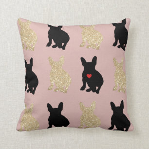 Frenchie Liebe-Silhouette Kissen