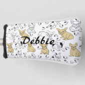 Frenchie Lieben Knochen Golf Headcover (Vorderseite)