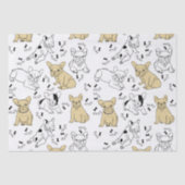 Frenchie Lieben Knochen Seidenpapier (Vorderseite)