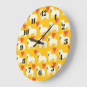 Frenchie-Liebhaber Große Wanduhr (Winkel)