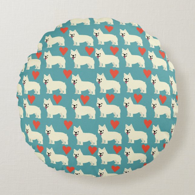 Frenchie-Liebhaber Rundes Kissen (Vorderseite)