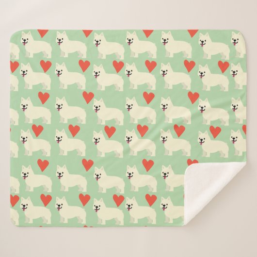 Frenchie Liebhaber Sherpadecke (Vorderseite (Horizontal))