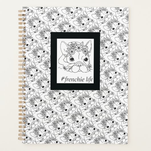 #FRENCHIE LIFE PLANNER `MONATLICH/WOCHE 8.5X11‘ PLANER (Vorderseite)