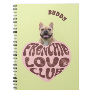Frenchie Love Club   Benutzerdefiniertes Foto & Na Notizblock