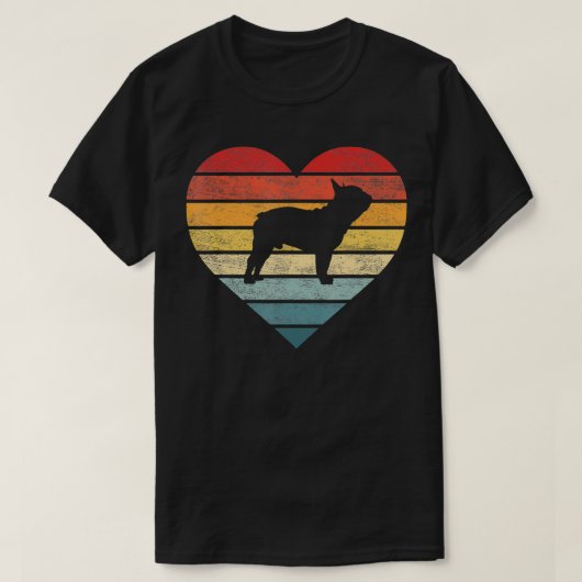 Frenchie Lover Eigentümer Geschenke Retro Sunset D T-Shirt (Design vorne)