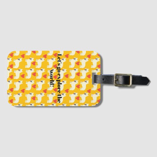 Frenchie Lover Gepäckanhänger (Vorderseite (Horizontal))