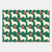 Frenchie Lover Green Geschenkpapier Set (Vorderseite 3)