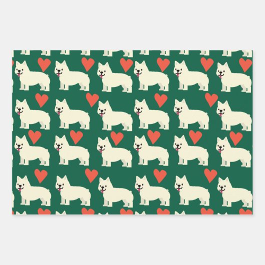 Frenchie Lover Green Geschenkpapier Set (Vorderseite 3)