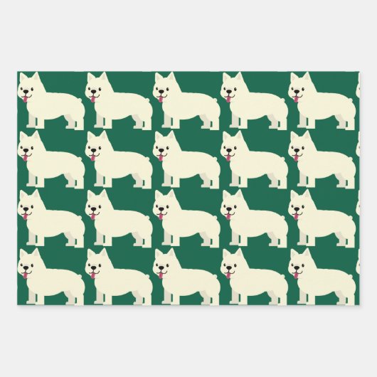 Frenchie Lover Green Geschenkpapier Set (Vorderseite)