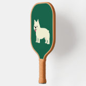 Frenchie Lover Green Pickleball Schläger (Links)