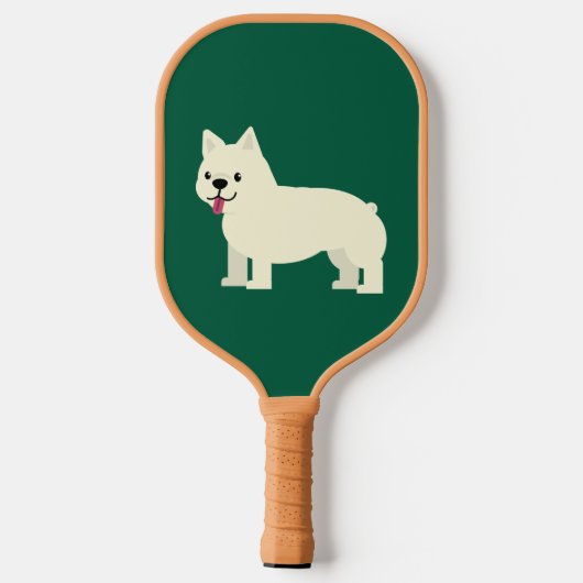 Frenchie Lover Green Pickleball Schläger (Rückseite)