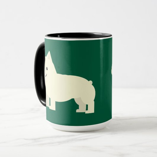 Frenchie Lover Green Tasse (Vorderseite Links)