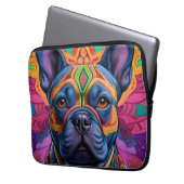 Frenchie Lustiger Geburtstagsfantasie Laptopschutzhülle (Vorderseite Links)