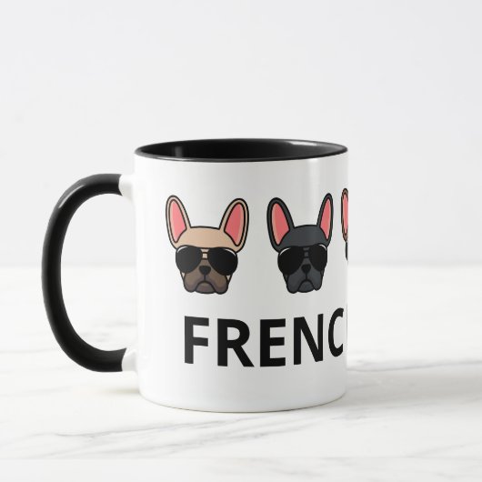 Frenchie Mad French Bulldogs Tasse (Links)
