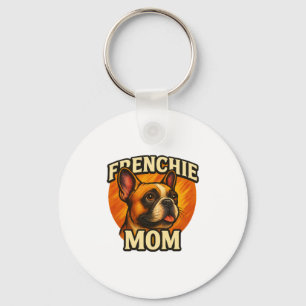 Frenchie Mama Adorable French Bulldog Portrait Schlüsselanhänger