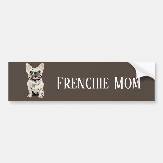 Frenchie Mama Autoaufkleber (Vorne)