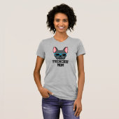 Frenchie Mama Blue French Bulldog T - Shirt (Vorne ganz)