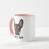 Frenchie Mama Brown und Tan French Bulldog Tasse (Vorderseite Links)
