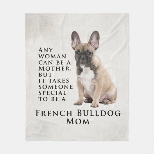Frenchie Mama Fleece Blanket (Vorderseite)