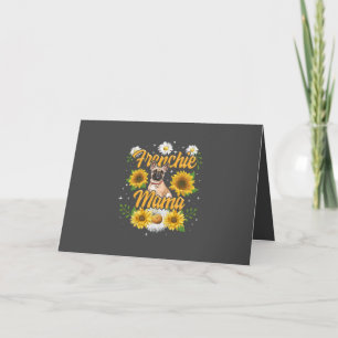 Frenchie Mama French Bulldog Dog Sunflower Feiertagskarte