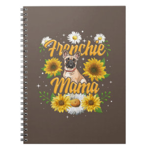 Frenchie Mama French Bulldog Dog Sunflower Notizblock