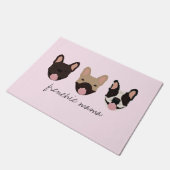 Frenchie Mama French Bulldogs Fußmatte (Schrägansicht)