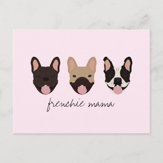 Frenchie Mama French Bulldogs Postkarte (Vorderseite)
