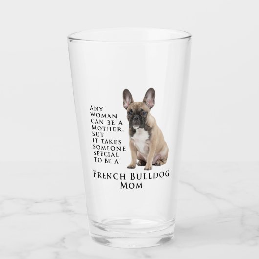 Frenchie Mama Glass Tumbler (Vorderseite)