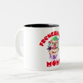 Frenchie Mama Hund Lover Beste Hunde Mama je Zweifarbige Tasse (Vorderseite Links)
