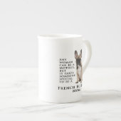 Frenchie Mama Knochen China Tasse (Vorderseite Rechts)