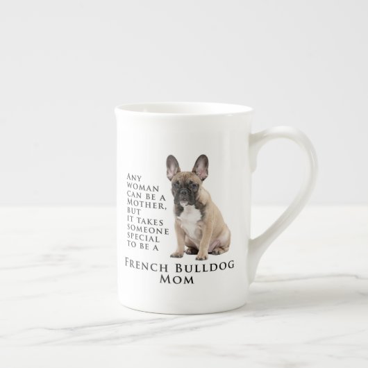 Frenchie Mama Knochen China Tasse (Rechts)