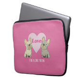 Frenchie Mama Laptopschutzhülle (Vorderseite Links)