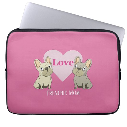 Frenchie Mama Laptopschutzhülle (Vorderseite)