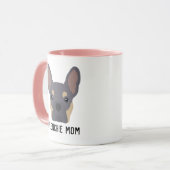 Frenchie Mama Lilac und Tan French Bulldog Tasse (Vorderseite Links)