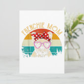 Frenchie Mama Lover Geschenk Vintag Retro Style Ankündigung (Stehend Vorderseite)