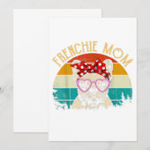 Frenchie Mama Lover Geschenk Vintag Retro Style Ankündigung (Vorne/Hinten)