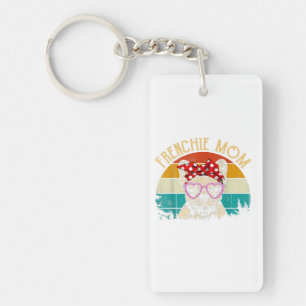 Frenchie Mama Lover Geschenk Vintag Retro Style Schlüsselanhänger